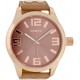OOZOO Timepieces 51mm Rosegold Pinkbrown Leather Strap C1102